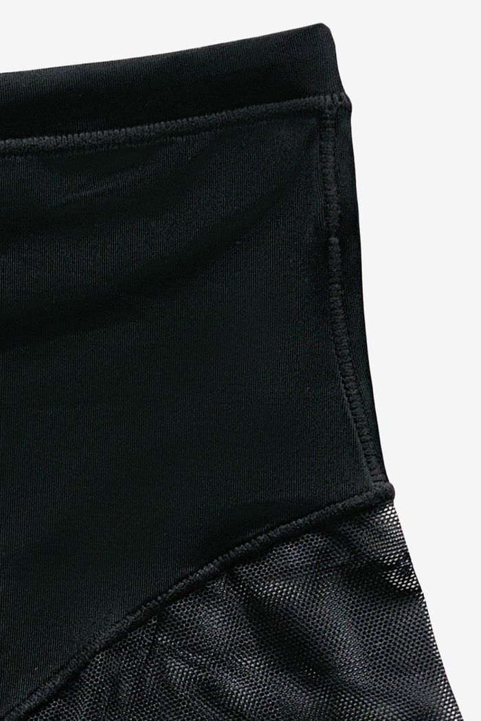 Женские панталоны утягивающие с сеточкой большого размера 024-black-3xl фото